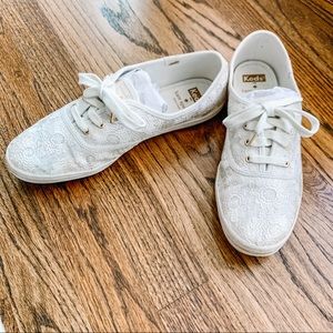 Kate Spade Keds white lace